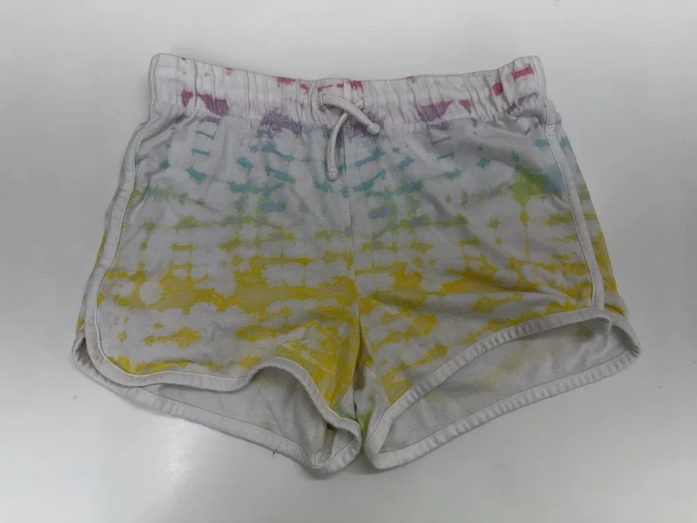 Old Navy Childrens Girls Shirt Size XL (14) White Tye-Dye Sweat Shorts
